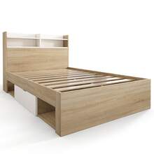 Bed Bases & Foundations - Oak + White + Wood + 90cm*200cm - View 11