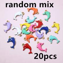 20个13x8毫米不锈钢可爱小海豚珐琅吊坠，不锈钢DIY首饰制作配件 - 海豚 - 查看 14