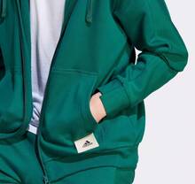 Adidas Men's Casual Loose Fit Hooded Jacket - Green - View 4