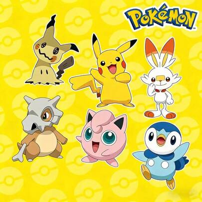  Pokemon Plush Pokeball Transformation Doll Model, Pikachu, Poke Ball, Mimikyu, Eevee, Dandelion Plush Toy Set, Anime Figurine Decor, Stress Relief Toy, Fun Gift, Sensory Toy, Party Favor Stuffed Toy