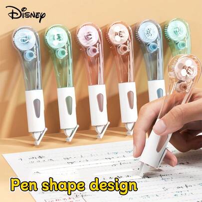 شريط تصحيح بتصميم كرتوني من ديزني، نمط جميل وإبداعي، شريط تصحيح محمول بطول 6 متر، بتصميم قلم سهل الاستخدام، يمكن تصحيح الأخطاء دون إتلاف الجلد، سلس وسهل الاستخدام، توفير مساحة، جوائز مدرسية، لوازم مكتبية، ضروريات دراسية، ضروري للعودة إلى المدرسة، بضائع شخصية