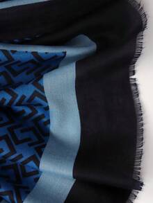 1pc Geometric Plaid Fashion Scarf, Suitable For Daily Use - Multicolor - View 3