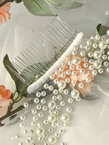 3m Luxury Wedding Veil With Pearls Long Bridal Veils With Comb Delicate Beaded Cathedral Length Veil - Multicolor - View 9