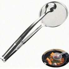 Stainless Steel Frying Oil Strainer - Heat Resistant, With Clip/Clamp Accessory - Fine Mesh Strainer For Frying, Draining Soup And Sauce - Durable Kitchen Tool For Oil-Free Cooking, Frying Oil Filter, Family Dinner Supplies, Christmas Party Supplies - Silver - View 5