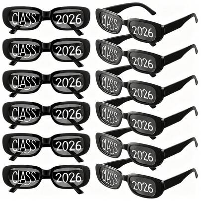 6 piezas/3 piezas/1 pieza Gafas para fiesta de graduación 2026, Accesorios DIY creativos y novedosos para photocall de fiesta de graduación, Decoraciones para fiesta de graduación, Regalos con temática de graduación, Suministros para fiesta de ceremonia de graduación, Gafas decorativas interesantes para ceremonia de graduación, Accesorios para fiesta de ceremonia de graduación 2026
