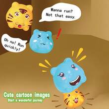 儿童益智玩具井字棋游戏板，卡通老虎和熊图案，桌面双人游戏，节日礼物 - 趣味井字棋 - 查看 5