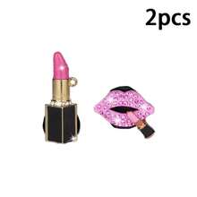 2pcs/4pcs Rhinestone Lip Lipstick Perfume Car Air Vent Clip Decor Car Interior Ornament Car Air Conditioner Decoration Accessories - Rhinestone-encrusted Lipstick Vent Clip - View 14
