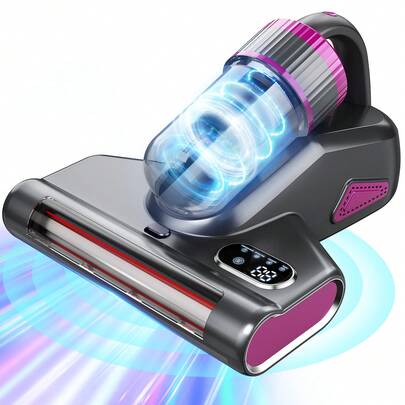 Cordless Mattress Vacuum Cleaner, 14 KPa Bed Vacuum Cleaner With 254nm UV-C Light, 80000 RPM/Min Brushroll Rotation, Versatile Handheld Vacuums For Bed, Sofa, Couch, Crib