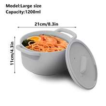 1pc Silicone Multifunctional Steamer, Can Be Used As Microwave Oven Or Lunch Box, Silicone Dual Handles Can Withstand High Temperatures In Contact With Food, Available In Various Colors And Sizes - Multicolor - View 11