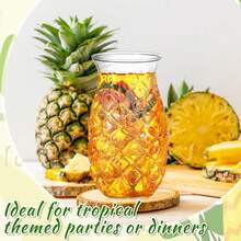 1pc Luxury Embossed Pineapple Cocktail Glass, Juice Glass, Barware Glass - Transparent - View 6