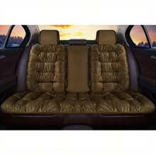 1pc Thick Warm Feather Padded Car Rear Seat Cushion, Plush Rear Bench Seat Cover With Backrest - Rear Seat Cushion - View 12