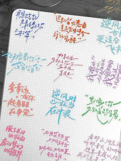 50 piezas de pegatinas con letras de colores para decorar álbumes de recortes, planificadores, equipaje, monopatines, teléfonos, tabletas, baños