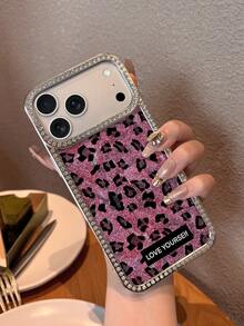 A Butterfly Patterned Electroplated Sparkling Diamond Anti Drop Silver Phone Case Compatible With Apple 17/17 Pro/Air/17 Promax/16/15/4/13/12/11 And Other Phone Models, Suitable For Giving Gifts To Friends, Etc - Silver - View 2