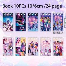 5 piezas aleatorias de cuadernos de espiral con diseño de patrones de ídolos inspirados en K-POP, perfectos para fans, toma de notas diarias, diarios, planificación y colección - Multicolor - Ver 1