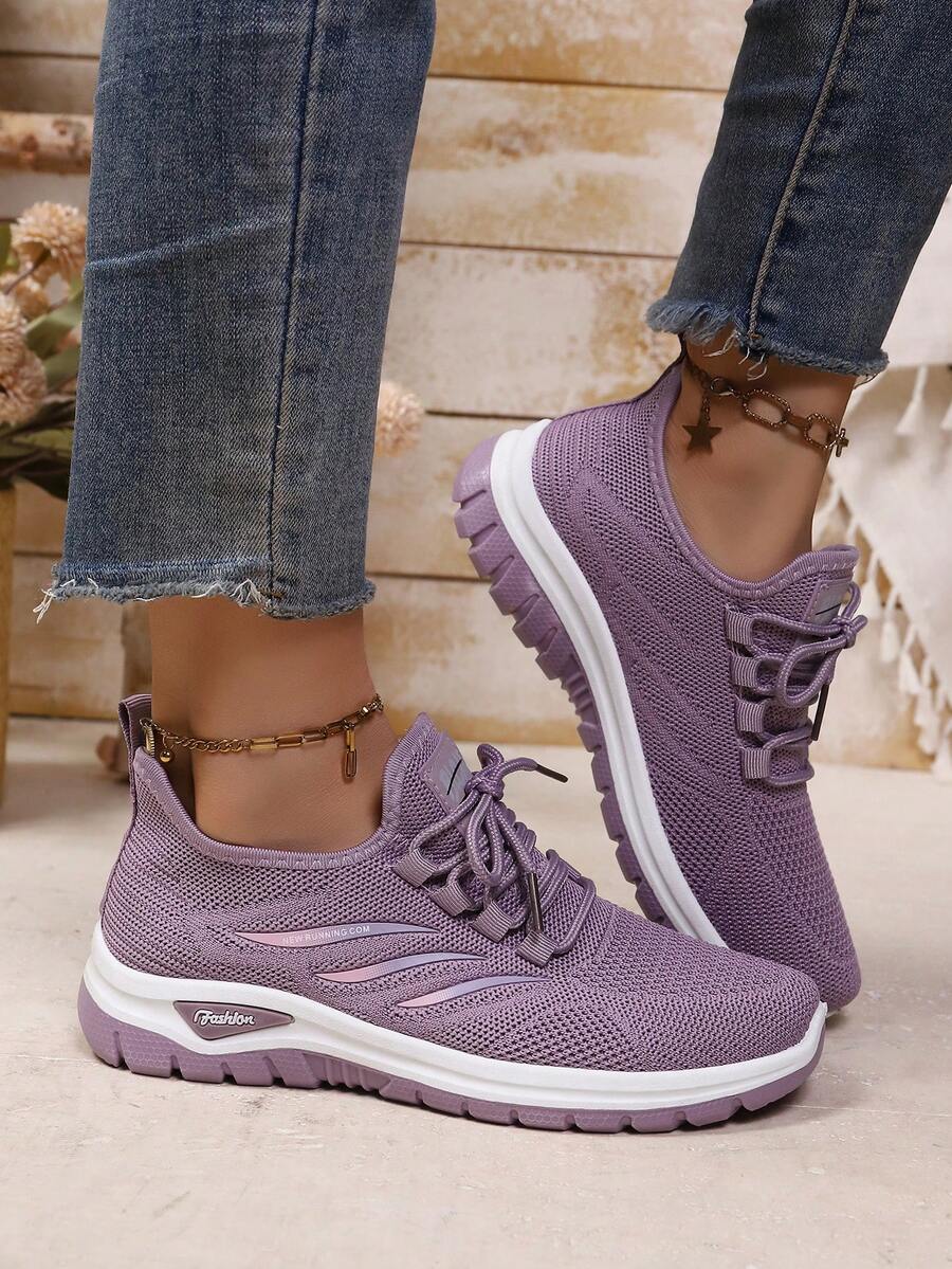 2026 Novo Lançamento Sapatos Esportivos Casuais de Moda Feminina em Tecido Sólido com Cadarço, Confortáveis, Respiráveis, Antiderrapantes e Duráveis, Modelo Baixo com Cadarço e Logotipo Lateral com Design de Escama de Peixe, Adequado para Uso Interno/Externo, Opções de Várias Cores, Presente Ideal para Mulheres, Todas as Estações