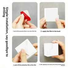 2pcs Wall-Mounted Electronic Scale Storage Rack, No-Drill Wall Hanging Bracket, Dedicated Electronic Scale Wall-Mounted Storage Rack, Electronic Scale Storage And Organization Rack, Painless Adhesive Installation, Durable Plastic Material, Space-Saving Design, Suitable For Bathroom And Home Gym, Includes Bracket - Multicolor - View 8