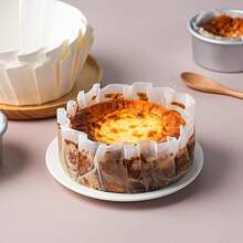 Khay giấy chống dính làm bánh phô mai 4/6/8 inch, khuôn bánh gấp gọn, giấy lót khuôn bánh mousse, giấy chống dính mép bánh. - trắng - Xem 2