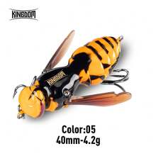 KINGDOM 1pc Wasp Crawl Bait 4.2g 40mm 6.6g 48mm Floating Fishing Lure, Bionic Design, Hard Bait For Bass, Pike, Trout, During Noise Attract Fish, Easy To Create Big Water Splash, Floating Lure For Freshwater & Saltwater Fishing - Multicolor - View 12