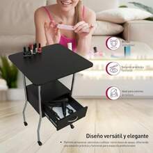 carrito organizadorBluelander Carrito Auxiliar para Estética 81*45*45 cm Carrito de Almacenamiento Auxiliar Mesa Organizador con Ruedas Salón de Belleza Spa Estetica Capacidad 30 kg Mesa para Estética - negro - Ver 4