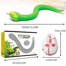 Remote-Controlled Mobile Toy Snake - Realistic And Cool Design, Rechargeable, With Intelligent Sensing, Infrared Controller And Automatic Obstacle Avoidance, A Prank Gift And The Best Birthday And Companion Gift. - Green - View 7