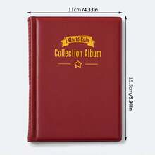 1 pieza Álbum de colección de monedas - Puede contener 108 monedas, páginas de protección transparentes, encuadernación de tapa dura portátil - Adecuado para viajes, hogar o exhibición de colecciones, estructura resistente - Caja de almacenamiento compacta de monedas, adecuada para principiantes y expertos, se puede usar para colección de monedas y organización del hogar. - Multicolor - Ver 10