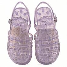 Girls'  Comfortable Soft Sandals, Various Colors, Black, Immediate Shipping - 銀水晶 - 查看 3