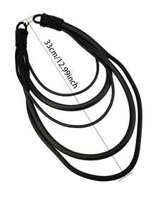 MARLIWOO 1pc Gothic Multi-Layer Coil Decor Necklace, Unique Punk Style Fashion Party Accessory For Women - Multicolor - View 7