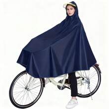 Unisex Bicycle Raincoat Hat Brim Random Color Electric Bike Riding Rainproof Cape For Outdoor Travel Hiking Students Adults Single Riders - Purple - View 5