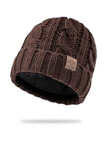 1pc Women's Fashionable Fluffy Skull Knit Hat, Thick Knitted Cap For Warmth And Daily Wear - Knitted Hat - View 3