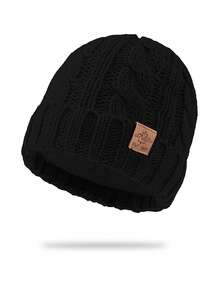 1pc Women's Fashionable Fluffy Skull Knit Hat, Thick Knitted Cap For Warmth And Daily Wear - Knitted Hat - View 6