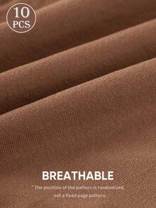 MEIYATING 10pcs/Pack Women's Low Waist Seamless Panties, Heart & Stripe Pattern, English Waistband, Comfortable Soft Texture, Fashionable Everyday Wear Triangle Underwear - Multicolor - View 9