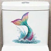 1/3片装玳瑁和水母夜光马桶贴纸,可移除自粘PVC防水海洋墙贴,适用于装饰马桶座圈、浴缸和浴室墙壁。趣味礼物! - 動物馬桶貼 - 查看 9