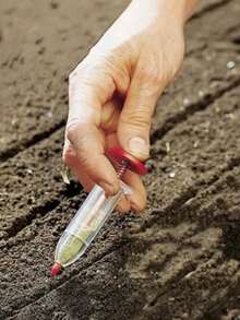 1pc Hand-Held Seed Spreader - Manual Precise Seeding Tool With Transparent Tube And Ergonomic Handle, Durable Plastic, Suitable For Garden, Potted Plants, Lawn, Seedlings, Seed Disperser - A - View 2