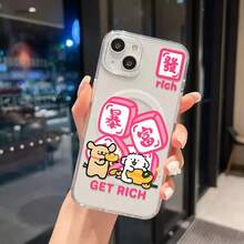 Funda magnética para teléfono Apple, compatible con iPhone 17, 16, 15, 14 Pro Max, S25, 24 - transparente - Ver 1