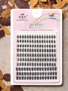 Fengxiu Eyelash 160PCS CC Curl Manga Lash Style Natural Look False Eyelashes Lightweight Daily Wear, Reusable, Easy 3-Second Application, Instant 3-Second Press-On Lashes, Reusable With Strong Hold, Lash Clusters,Eye Lash Clusters,Individual Eyelashes,Lashes,Fake Lashes - CC - View 5