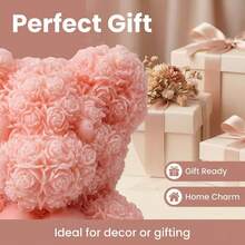 1支手工香氛蜡烛，浪漫家居装饰，适合约会之夜和送礼 - 玫瑰 - 查看 9