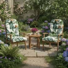 High-Back Chair Cushions, Waterproof And Colorfast, Rocking Chair Cushions For Indoor And Outdoor Use, Adirondack Chair Cushions, Garden Chair Cushions, Upholstered Cushions, High-Back Seat Cushions - 夏威夷風格印花 - 查看 10