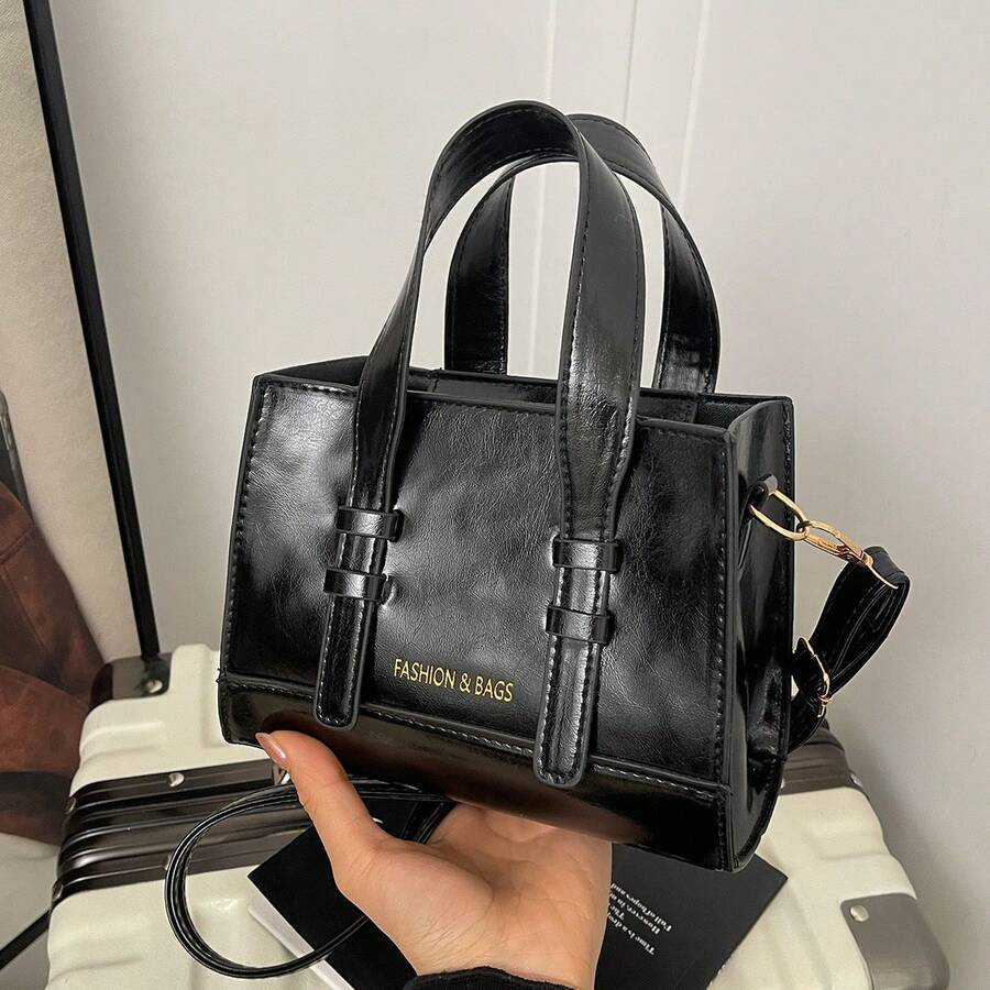 New Fashion Women Large Capacity Casual Versatile Shoulder Tote Bag For Commuting - Black - View 1