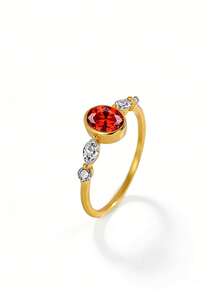 925 Sterling Silver Ring, Versatile Daily Wear For Women, Stackable, Romantic Valentine's Day Gift - Yellow Gold - View 11