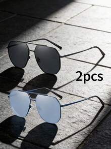 1pc/2pcs Retro Casual Nylon Polarized Fashion Glasses For Men, Suitable For Fishing, Driving, Cycling - Multicolor - View 10
