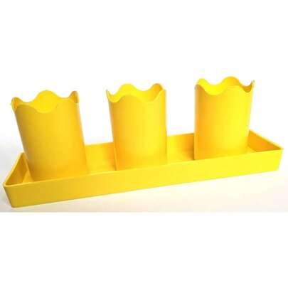 LHAP Yellow 5 Pack Hanging Flower Pot