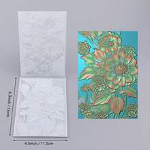 3D Gradient Flower Embossing Template, DIY Handmade Photo Album Card Making 3D Texture, Handcraft Embossed File Folder, Suitable For Handicraft Enthusiasts - Multicolor - View 14