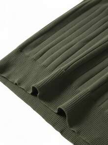 Áo polo nam cổ máy bay, tay ngắn, chất liệu gân, kiểu dáng thời trang mùa hè. - xanh quân đội - Xem 5