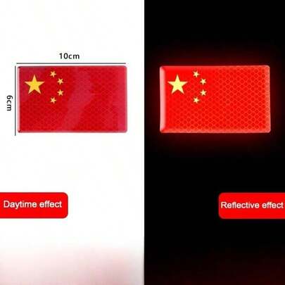 5-Star Flag Reflective Sticker, Creative Personalized Modification Scratch Cover Decorative Reflective Sticker