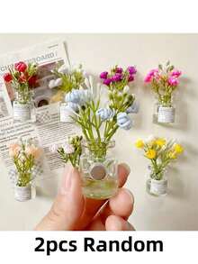 Joivida 8PCS Mini Vase Magnets - Pod Vase Magnets 2025 All New Cute Mini Fridge Magnets 3D Vase Fun Fridge Accessories Kitchen Decor (Multi-Colored) Holiday Gifts - Color Mixing - View 11