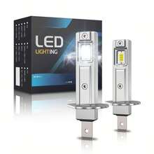 HYNBYZJ 2pcs H1 60W Mini Fanless Canbus LED Car Headlight Bulbs, 6000K White Light - A - View 1