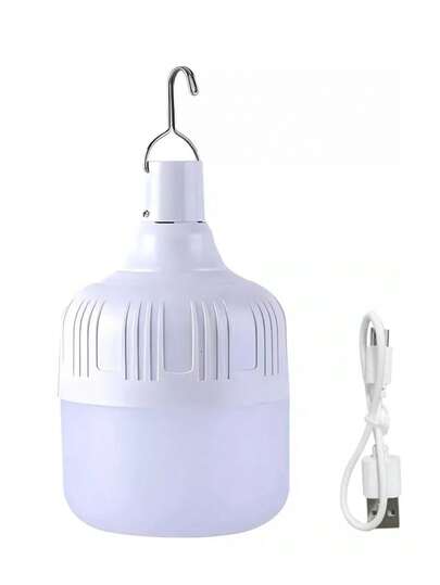 Paquete de 3 Piezas de Lámpara Foco Led Portátil Recargable Emergencia Usb Blanco. 80 W, con 3 Modos de Luz