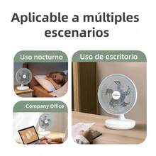 Ventilador De Escritorio Mini Portátil Con Oscilación Potente Para Hogar Oficina Dormitorio Estudiantes Uso Diario En Verano - Blanco - Ver 5