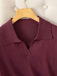 GIGOGOU New Polo Summer Women Kit Short Sleeves T Shirt Ladys Casual Tee Top - Red - View 8