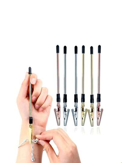 1/2pcs Jewelry Tool Set - Flat Pliers And Serrated Pliers, Suitable For Bracelets, Necklaces, Watches, Stainless Steel Bracelet Clasp Helper, Jewelry Auxiliary Tool Bracelet Clasp Helper, Portable Bracelet Tool Jewelry And Hook Ring Equipment - Quick Wear And Remove Assistant